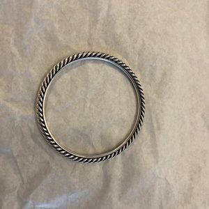David Yurman Sterling Silver 4mm small bangle
